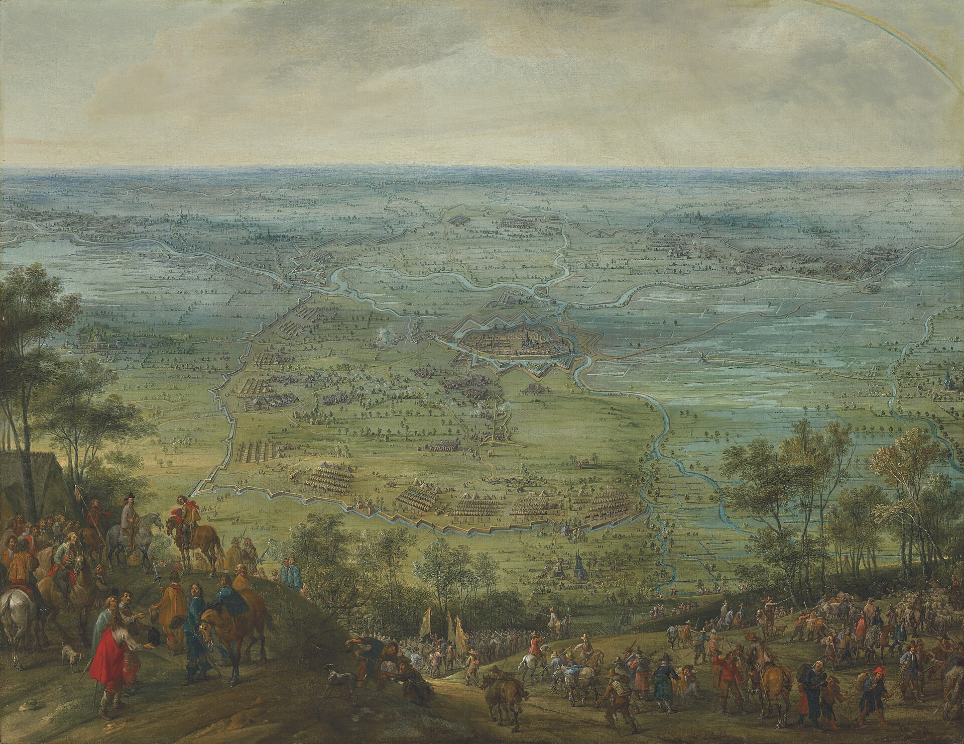 Pieter Snayers, Le siège d'Armentières avec un arc-en-ciel, 1647